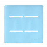 Placa p/ 4 Interruptores 4x4 - Novara Celeste